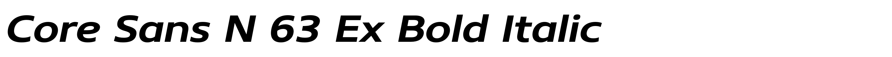 Core Sans N 63 Ex Bold Italic